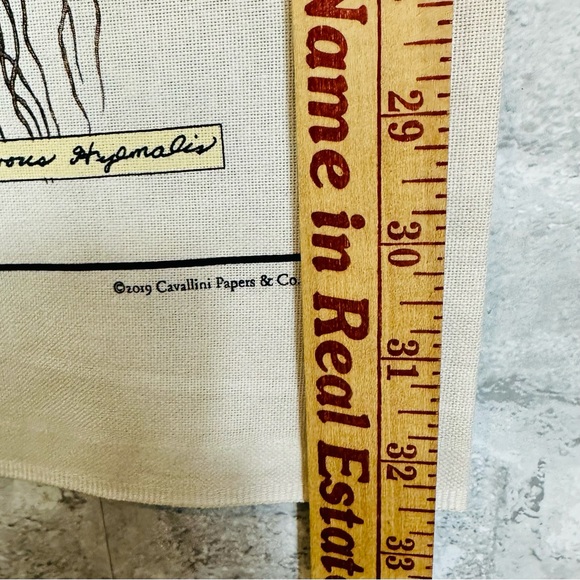 Floral Natural Cotton Tea Towel Herbarium Flora Tan Multicolor - Picture 11 of 13